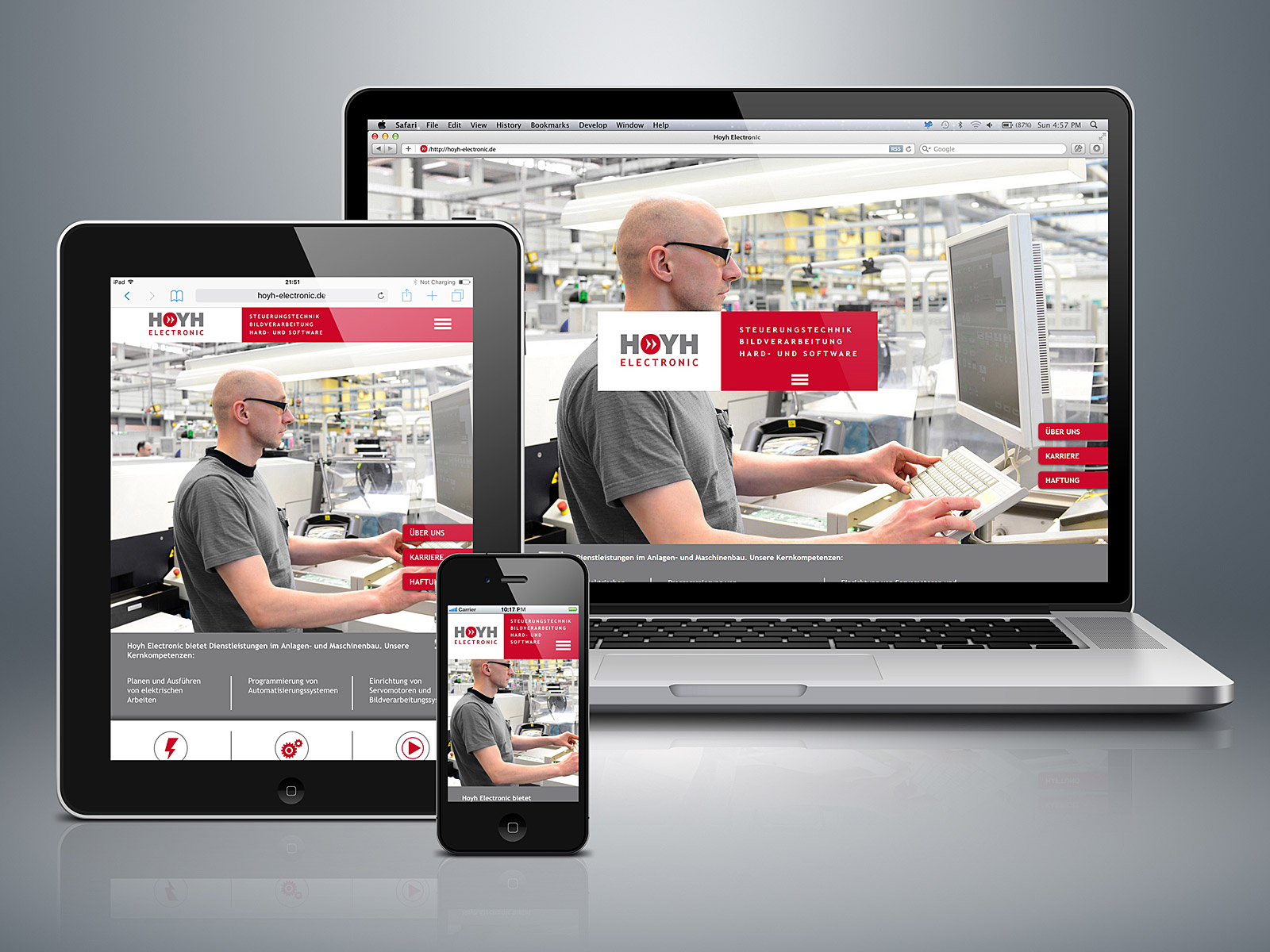 maschinenbau webdesign