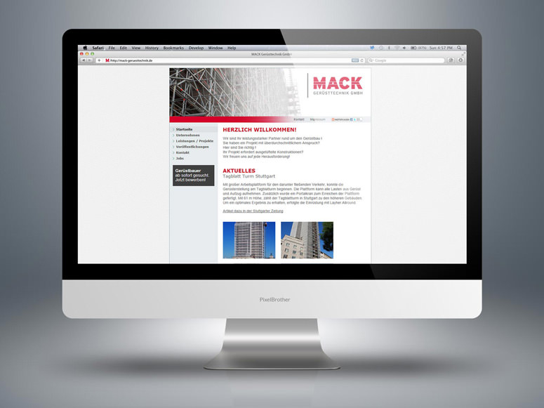 website scaffolding company